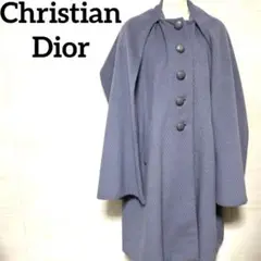 極美品 Dior クリスチャンディオール アンゴラコート ロングコート CD