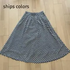 ships colors シップス　ギンガムチェック フレアスカート Aライン