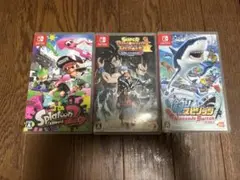 釣りスピリッツ,スプラトゥーン2,ドラゴンボールヒーローズ　スイッチソフト3点