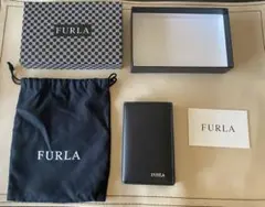 【新品未使用】FURLA レザーキーケース　ブラック
