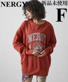 新品　ナージー　NERGY UNIVERSITY プリント長袖Tシャツ　ヨガ