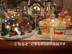 クリスマス ライトハウス2点セット オブジェ置物