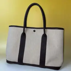 HERMES ガーデンパーティー PM S金具 トワルアッシュ エルメス