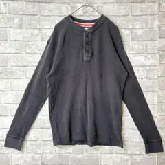 オールドユニクロ メンズ ワッフル カットソー M ブラック ふるだん ゆったり