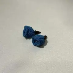 ピアス　オヤ　トルコレース　青　バラ