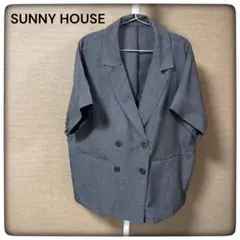 SUNNY HOUSE ダブルボタン ハーフスリーブ ジャケット 半袖 L