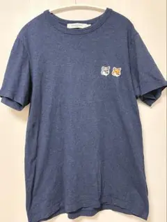 MAISON KITSUNÉ ネイビー ダブルフォックスヘッドTシャツ