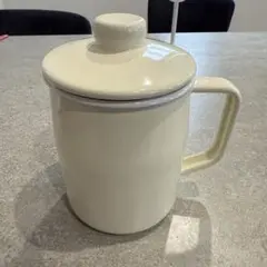 富士ホーロー フィルト オイルポット ホーロー 1.0L 二重こし網