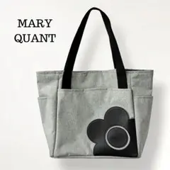 美品 MARY QUANT マリークヮント デイジー トートバッグ グレー 黒