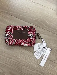 MARC JACOBS 赤と白の模様 ポーチ