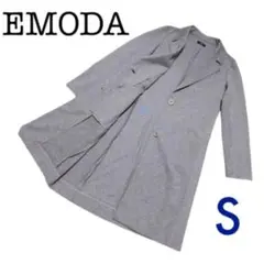 【EMODA】エモダ ロングコート Sサイズ グレー色 春服 ロング丈 かわいい