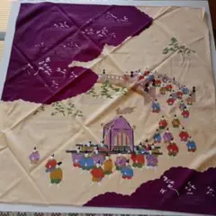 未使用　平安時代の絵柄　　　　風呂敷　約70㎝角
