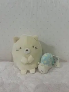 すみっコぐらし　ねこ、にせつむり　ぬいぐるみ