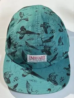 UNDEFEATED キャップ 鳥柄　ターコイズ