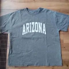 ARIZONAロゴ ブラックグレー Tシャツ　オーバーサイズ