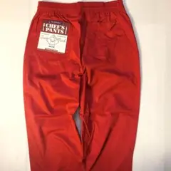 タグ付き新品　未使用　L ツイル　シェフパンツ　レッド