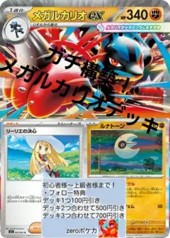 (2つ購入で500円引き)メガルカリオデッキ