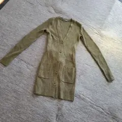 ラルフローレン グレー M ロングカーディガン