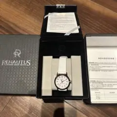 RENAUTUS ホワイトレザー アナログ時計