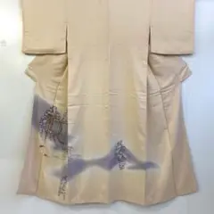 【和】10701c 着物 付下げ 暈し 御所車に花文様