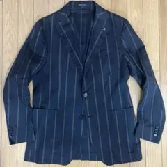 TAGLIATORE SAHARA ジャケット リネン ブルー ストライプ 46 TAGLIATORE SAHARA ジャケット リネン ブルー ストライプ 46