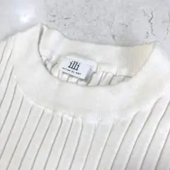 ■ illi edited by KBF ホワイト長袖　カットソー　ストレッチ