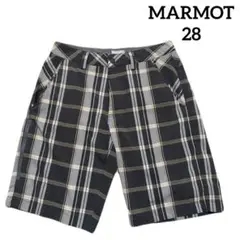 ☘️ MARMOT マーモット　ハーフパンツ　チェック柄　グレー　28＊QH