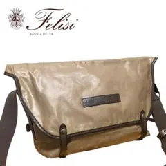 【美品】Felisi 11-99★本革★リモンタナイロン★メッセンジャーバッグ