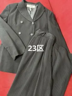23区✧︎ストライプ ダブルブレストスーツ 40 美品 夏スーツ
