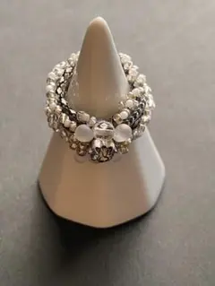 スワロフスキー 指輪 リング アクセサリー ハンドメイド 手芸 ホワイト 11号