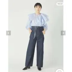 スタイリング Styling ブラウス オーガンザラッフルティペットブラウス
