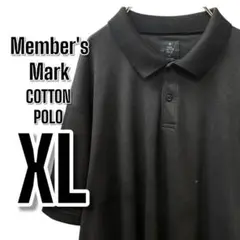 【699】Member's Mark コットンXL 黒USA古着 ポロシャツ