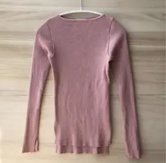 20aw Auralee Ron Herman ボートネックリブニット ピンク