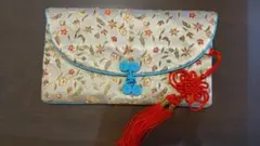 花柄刺繍 財布・ポーチセット