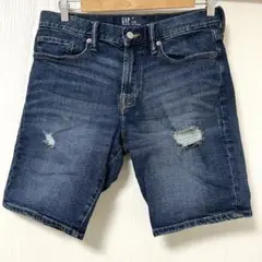 GAP ギャップ　デニムハーフパンツ　ダメージ　サイズ30