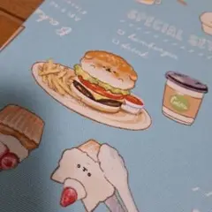 50×100　いーすとけん　犬　パン　オックス　生地　はぎれ