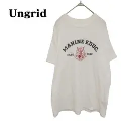 ☆Ungrid☆ マリンロゴ 海兵隊 ビッグプリントTシャツ フリーサイズ F