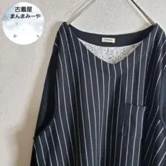 大きめサイズ ストライプ ワンピース 黒 白 レース 刺繍 可愛い お洒落 女子