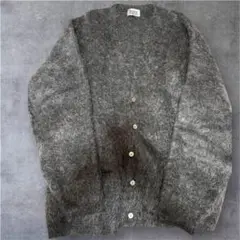 【即完　美品】STEP AHEAD グレーモヘア カーディガン　 L