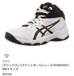 ASICS DUNKSHOT MB 9 バスケ バレーシューズ 22.0cm