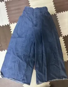 デニム　ワイドパンツ