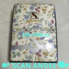 【高級感】SCAN ANDES イタリアンデザイン 肌布団 花柄 未使用品