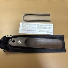 BMW 木製靴べら 収納袋付き