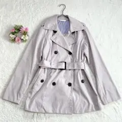 美品★ 【claro／クラロ】 スプリングコート ミドル丈 (Ｍ) グレージュ
