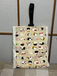 手提げバッグ　おすしねこ