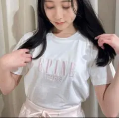 épine ロゴ入り Tシャツ ピンク 白 エピヌ ÉPINE PARIS