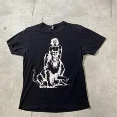 海外輸入品　ヴィンテージ　Tシャツ アート　グラフィックプリント　黒　M