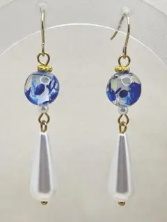 アクリル風鈴風ビーズピアス 2