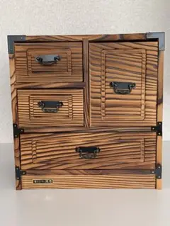 ハリカ 手造りシリーズ 焼杉工芸品 収納ボックス【美】