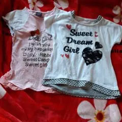 フリル付きTシャツ2枚セット（120cm）